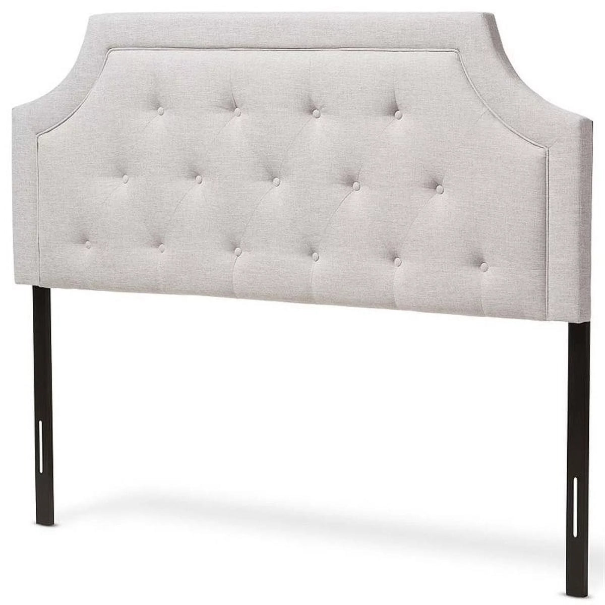 Tufted King Headboard in Grayish Beige L60852