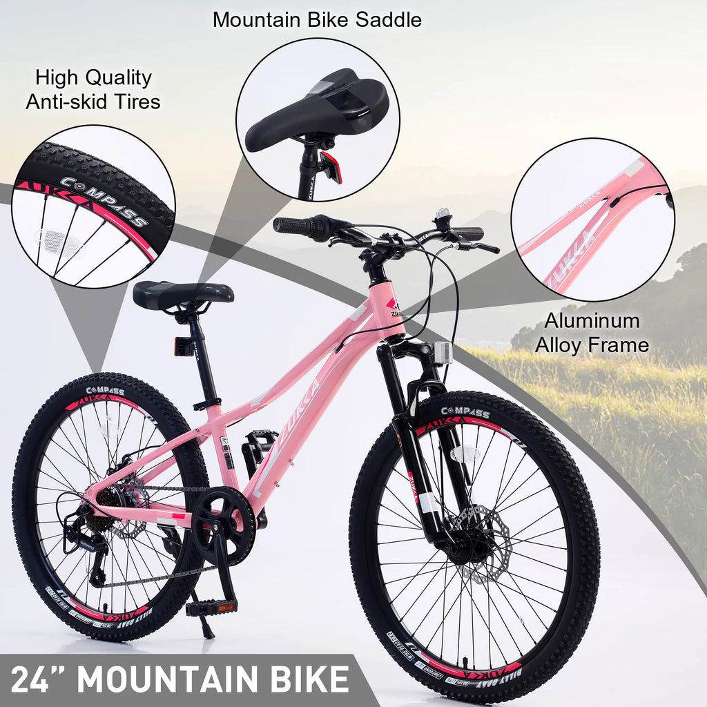 24 Mountain Bike with Aluminium Frame & Disc Brakes I74321