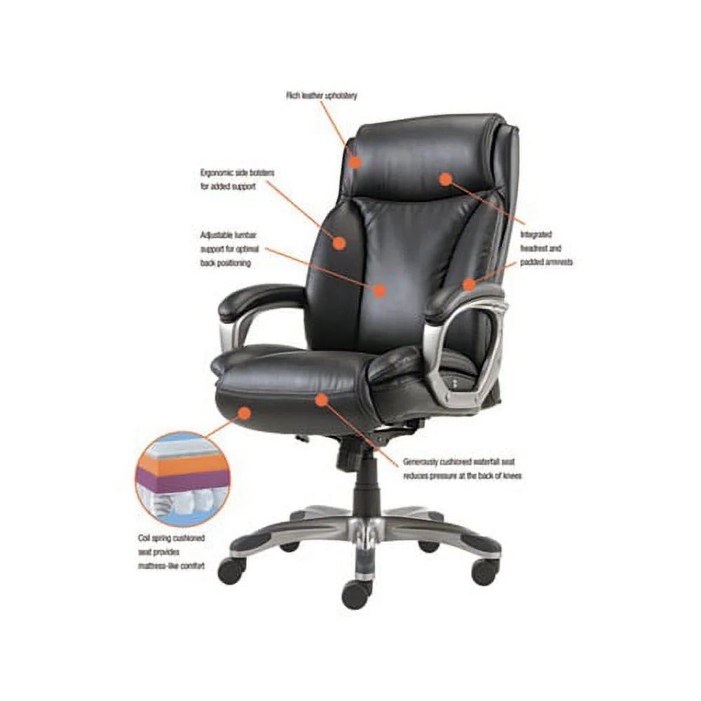 Black High-Back Leather Chair Z240