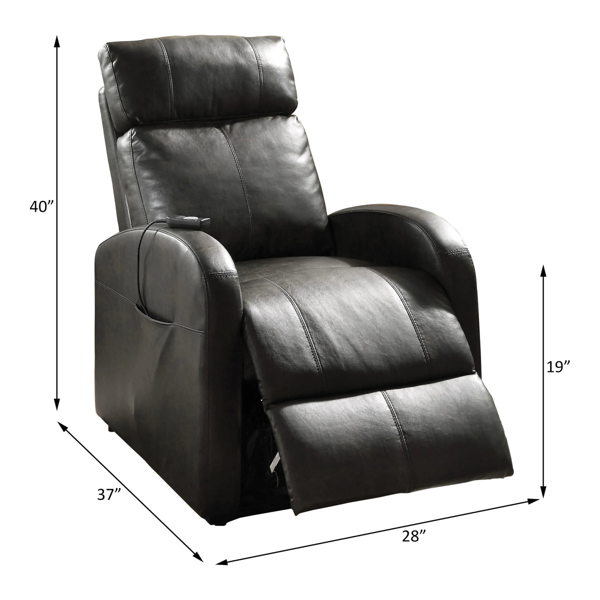 Dark Gray PU Power Lift Recliner M148