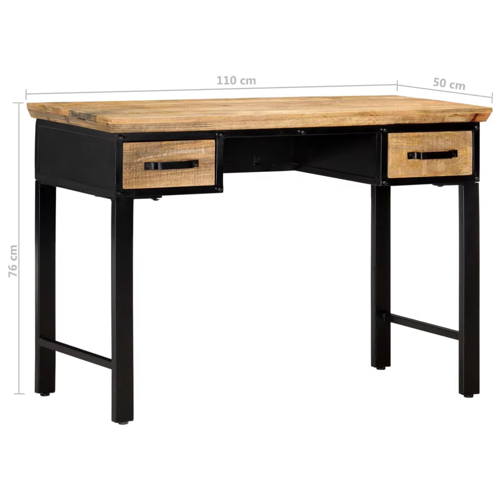 Mango Wood Writing Desk with 2 Storage Drawers J279