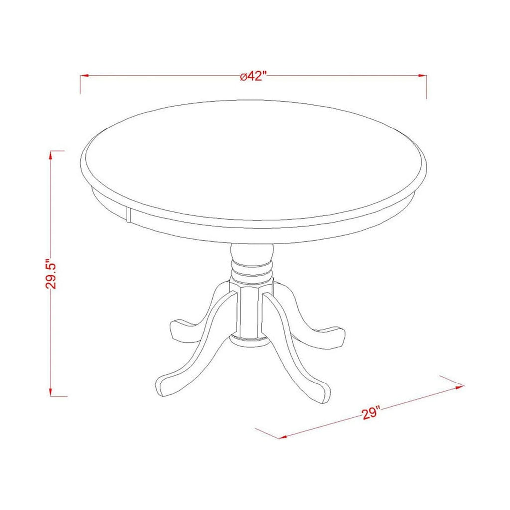 5 Pc Dining Set with Round Table and 4 Chairs I1383