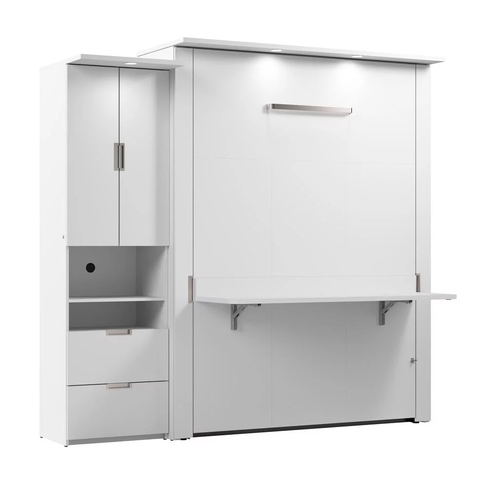 White Queen Murphy Bed A70836