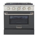 30 Pro-Style Propane Gas Dual Fuel Range with 4 Burners in Gray R331766