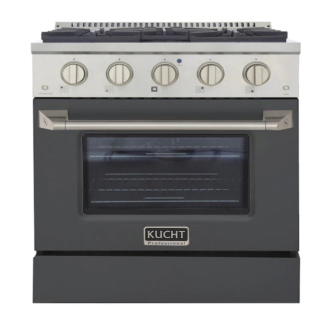 30 Pro-Style Propane Gas Dual Fuel Range with 4 Burners in Gray R331766