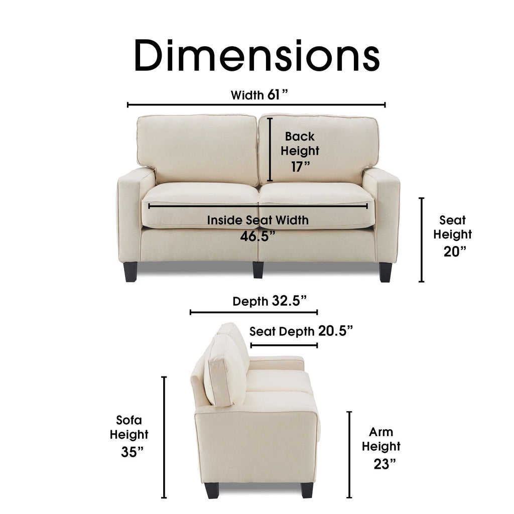 Buttercream Fabric Loveseat Y69731
