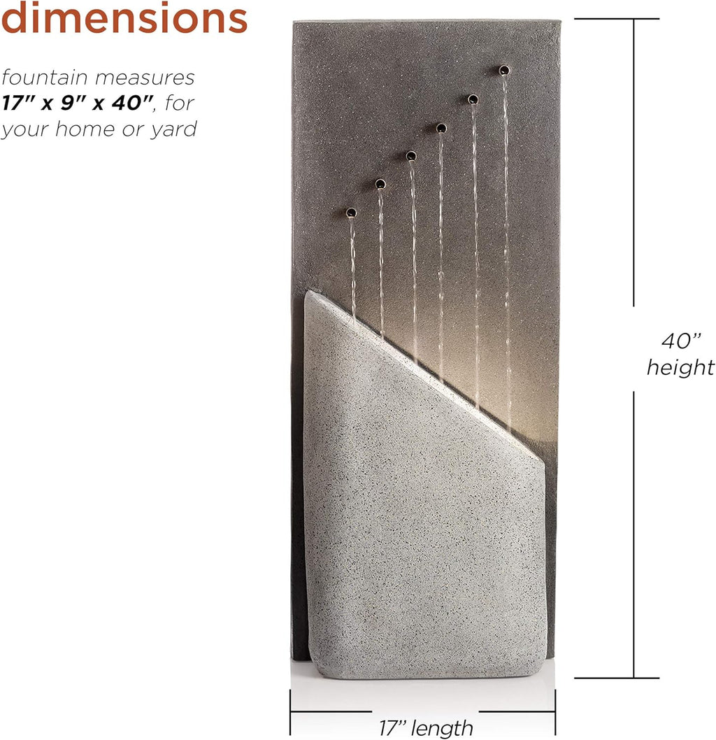 Gray Outdoor Water Fountain W2087
