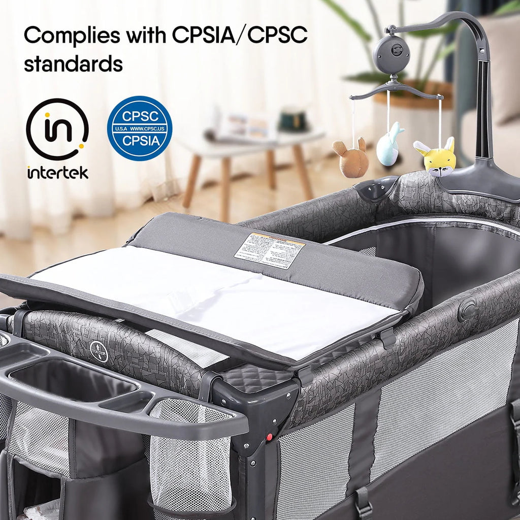 Infant Bedside Sleeper Bassinet with Wheels R4889