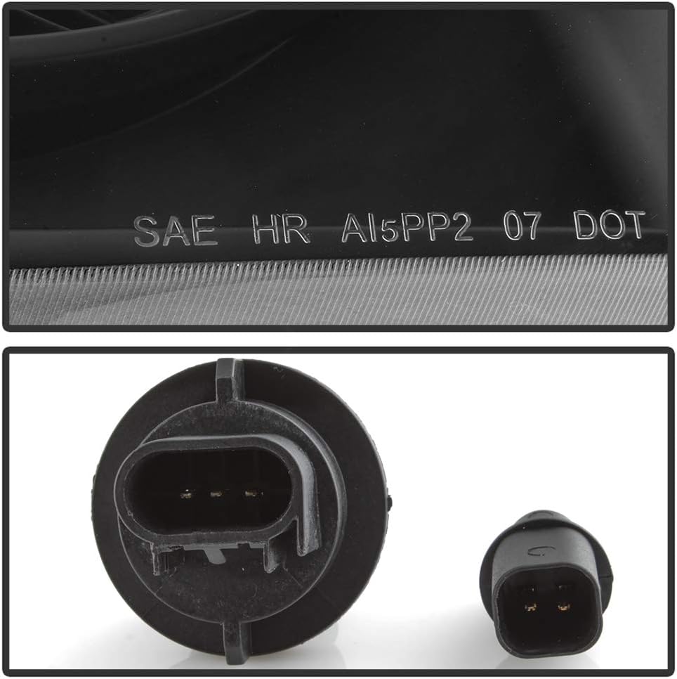 Black Housing Headlights Set Driver & Passenger A9873