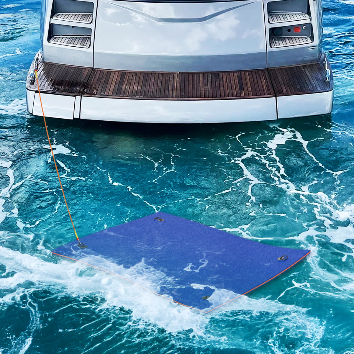 Blue 9x6FT Tear-Resistant XPE Foam Floating Water Mat U405