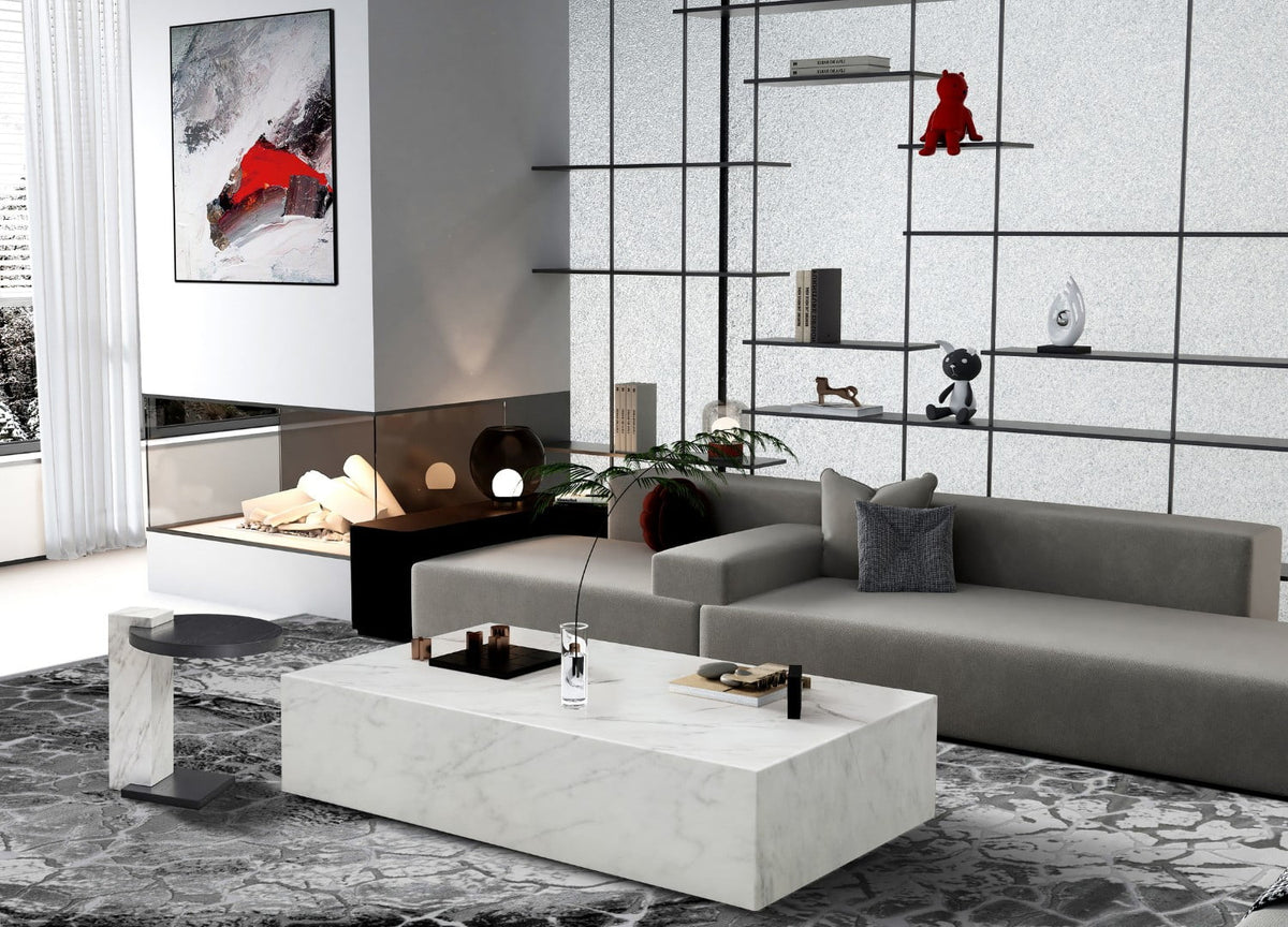 White Rectangular Coffee Table R41719