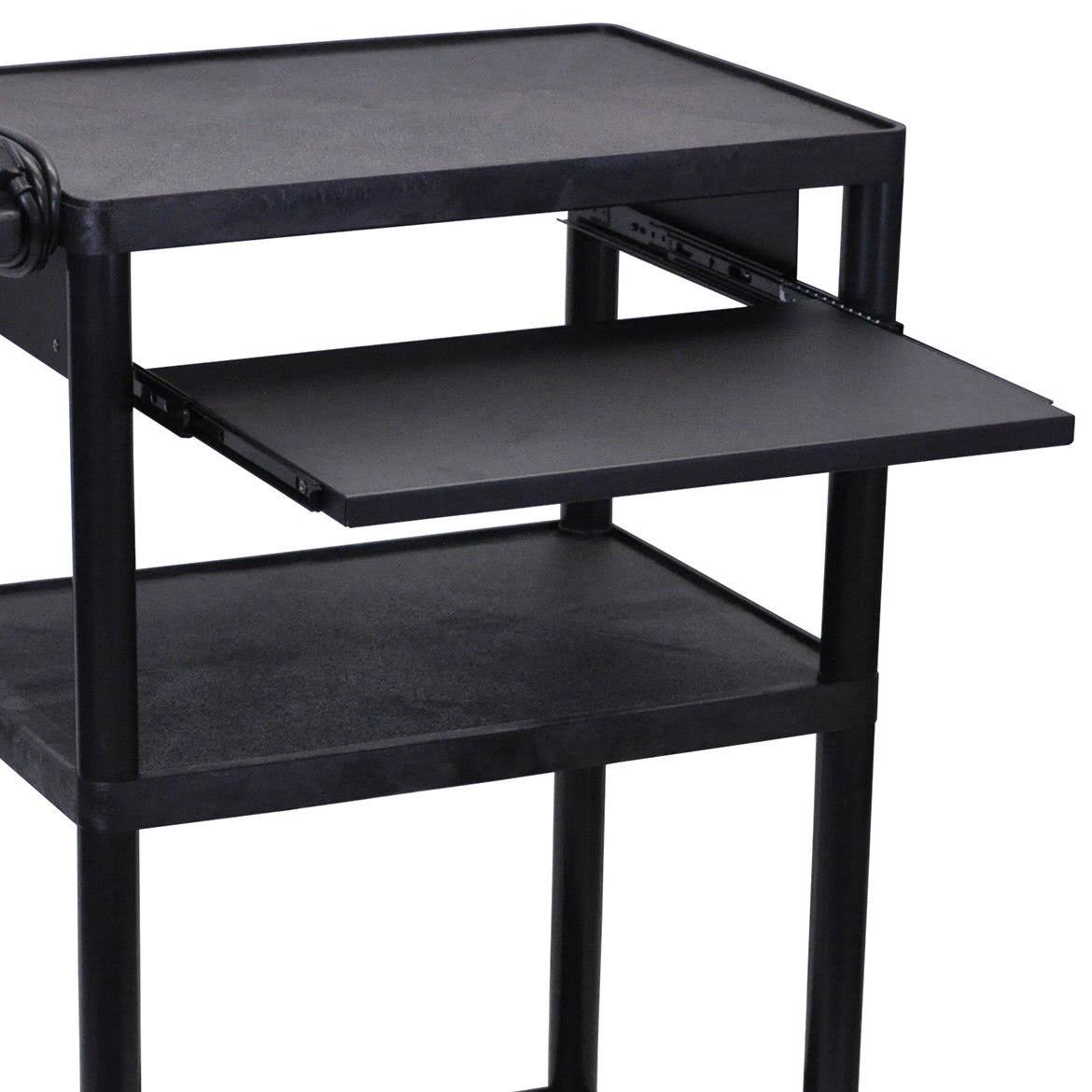 Black Keyboard Tray Audio Visual Cart J67678
