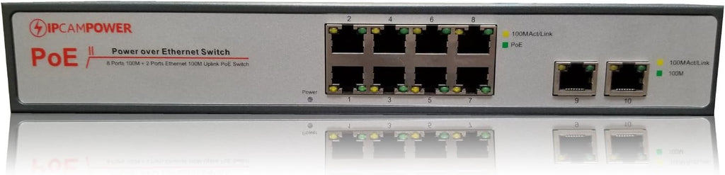 16 Port POE Network Switch with 2 Gigabit Uplink Ports C684591