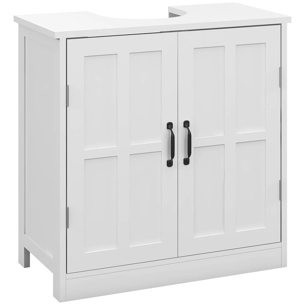 White Bathroom Sink Cabinet with Adjustable Shelf M352