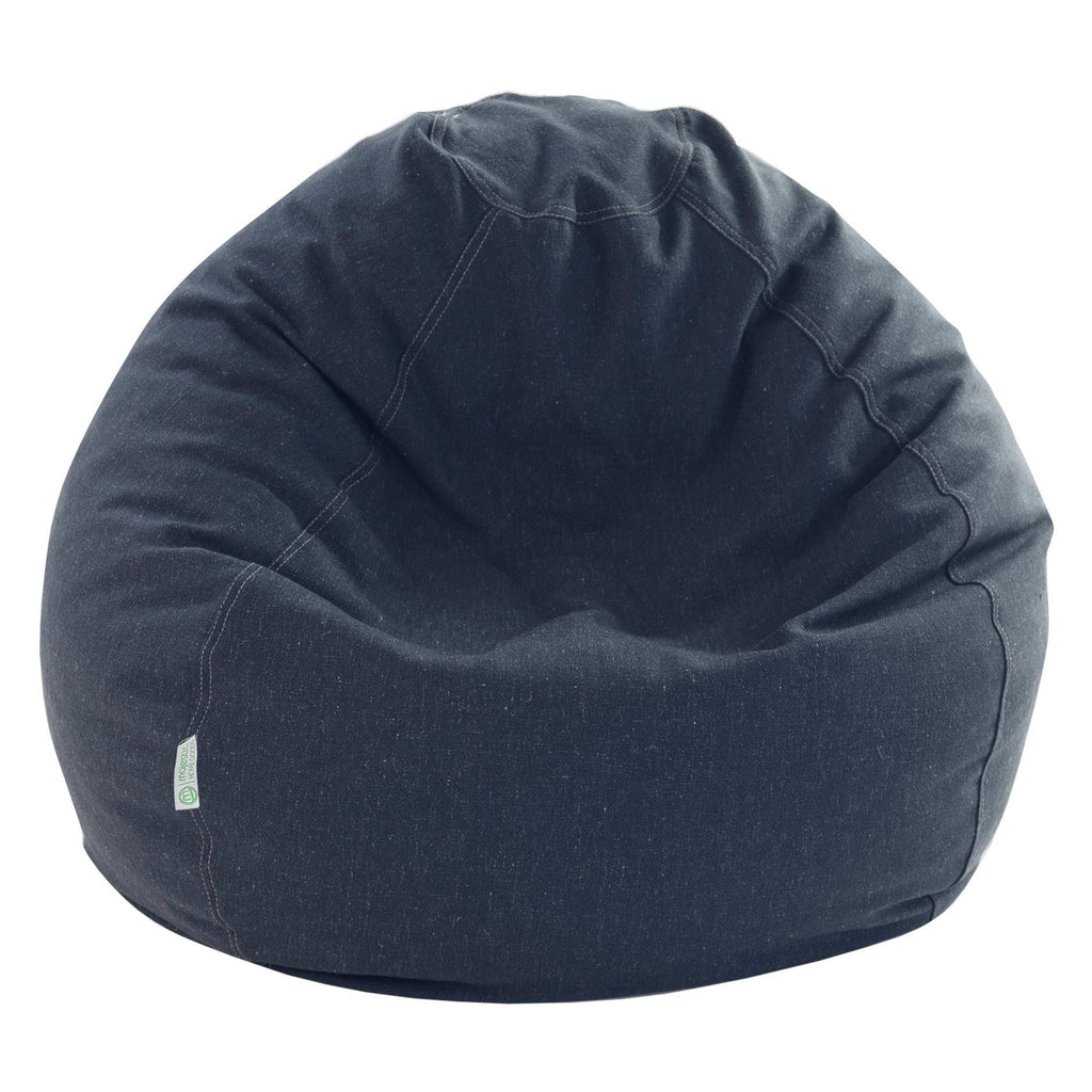 Navy Blue Large Classic Bean Bag Chair X406