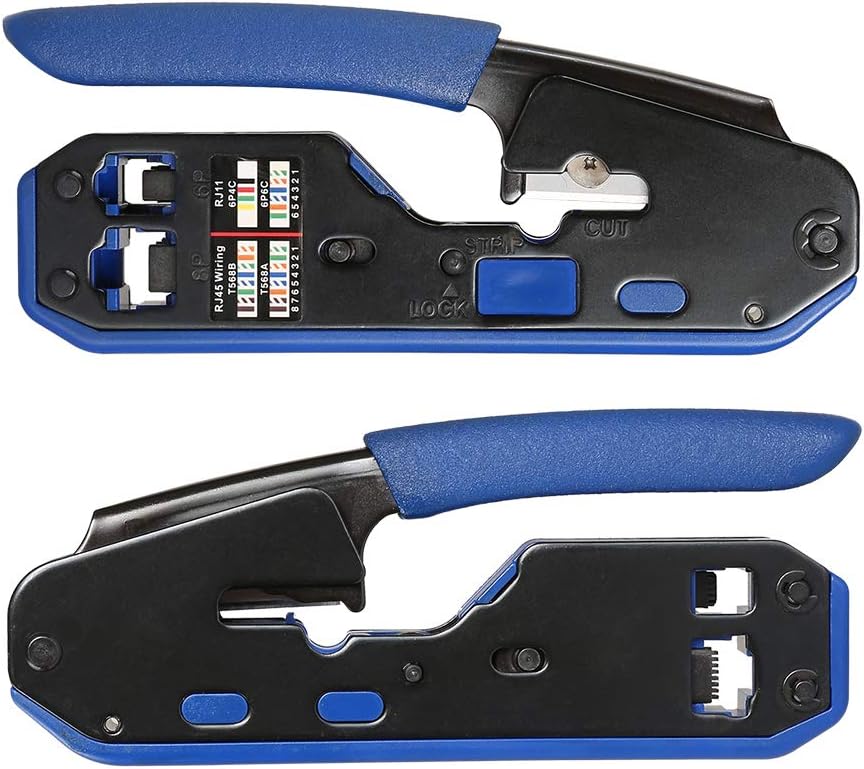 RJ45 Crimp Tool Kit with 50PCS CAT5e CAT6 Connectors Q534