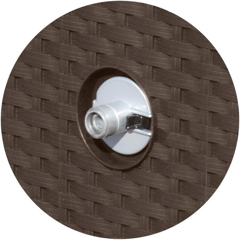 Mocha Resin Wicker-Looker Hose Reel U5218