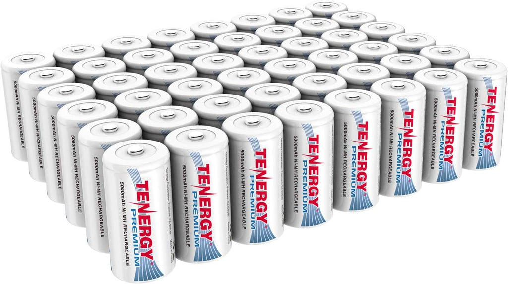 Rechargeable C Batteries 5000mAh NiMH 48 Pack H75490