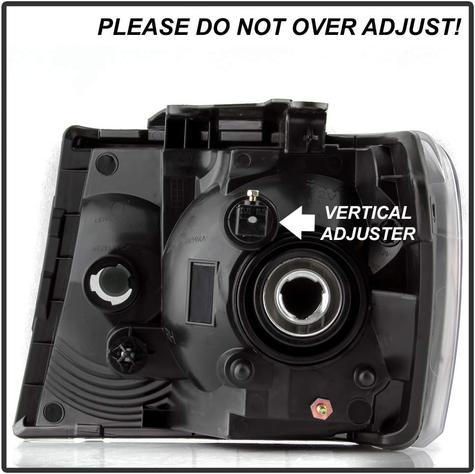Black Housing Headlights Set Driver & Passenger A9873