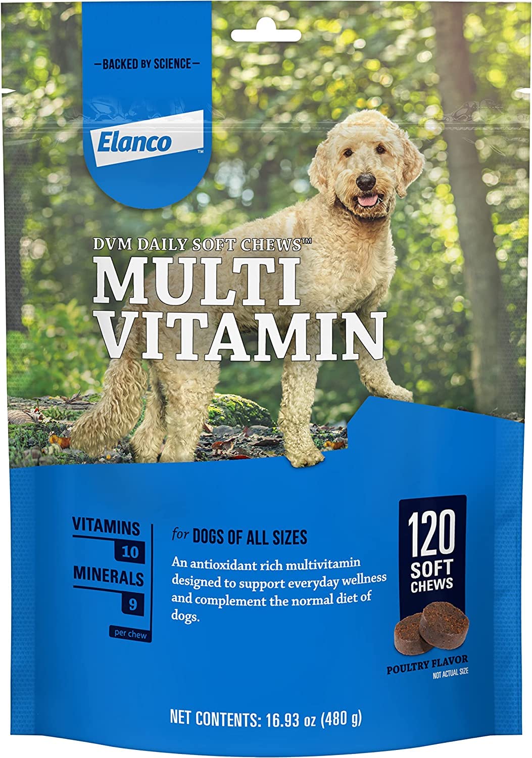 Daily Multi Vitamin Soft Chews for Dogs 120 Soft Chews E805