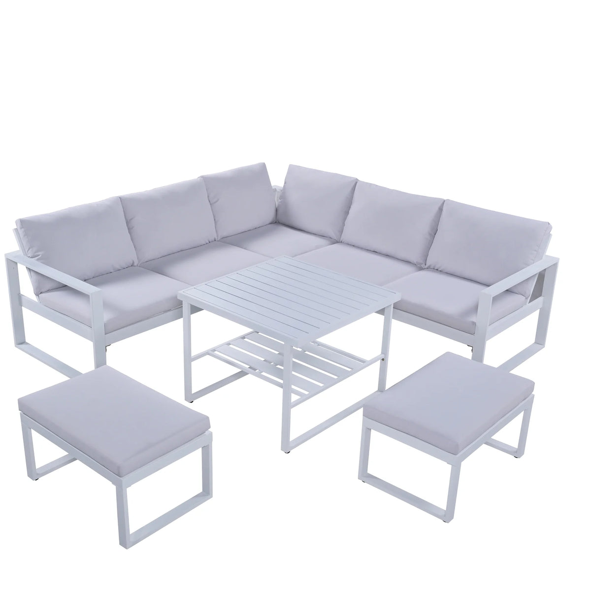 White Metal Sofa Set of 6 O8699