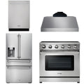 36 Electric Range, Range Hood, Refrigerator with Water and Ice Dispenser, Dishwasher O590