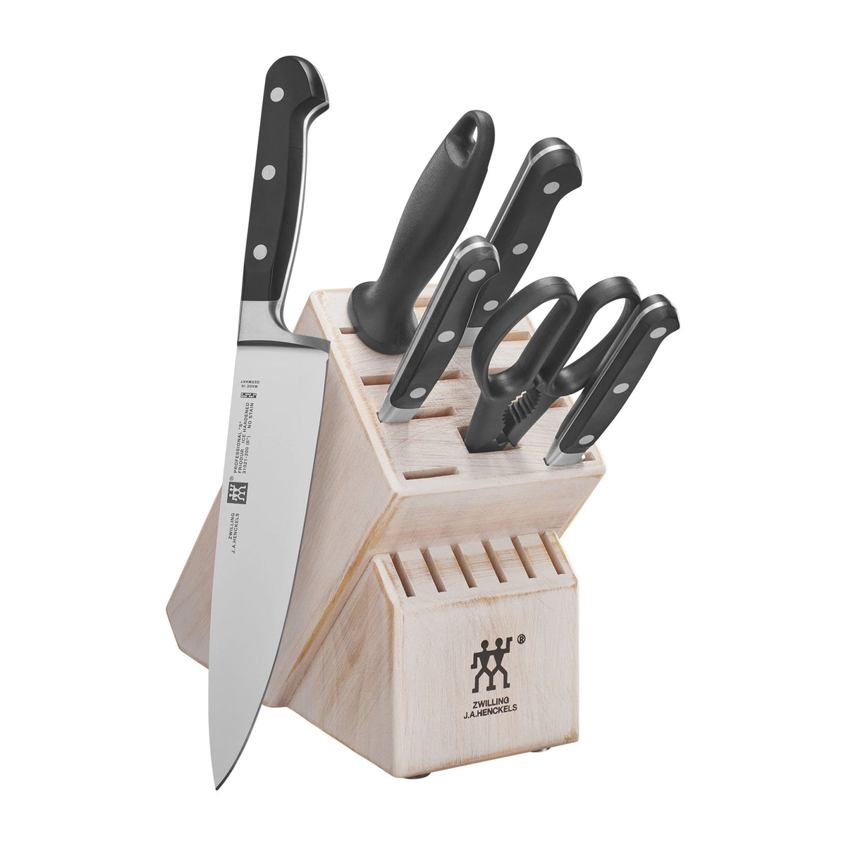 7 Pc Knife Set with Rubberwood Block W84692