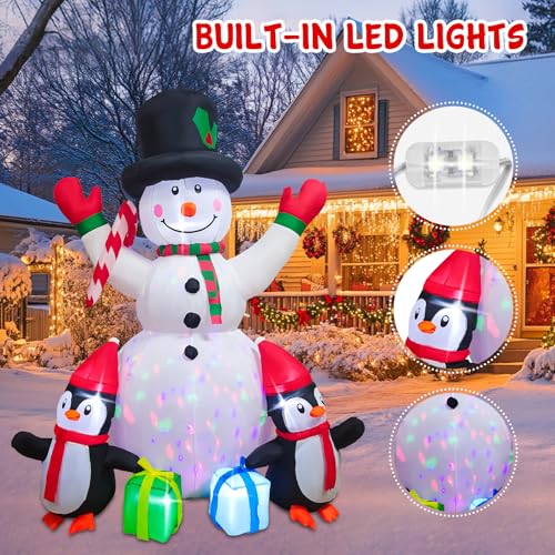 6FT Snowman Christmas Inflatable with LED Lights M604980