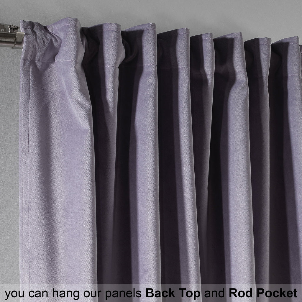 Matte Velvet Curtains Set of 2 Panels S98274