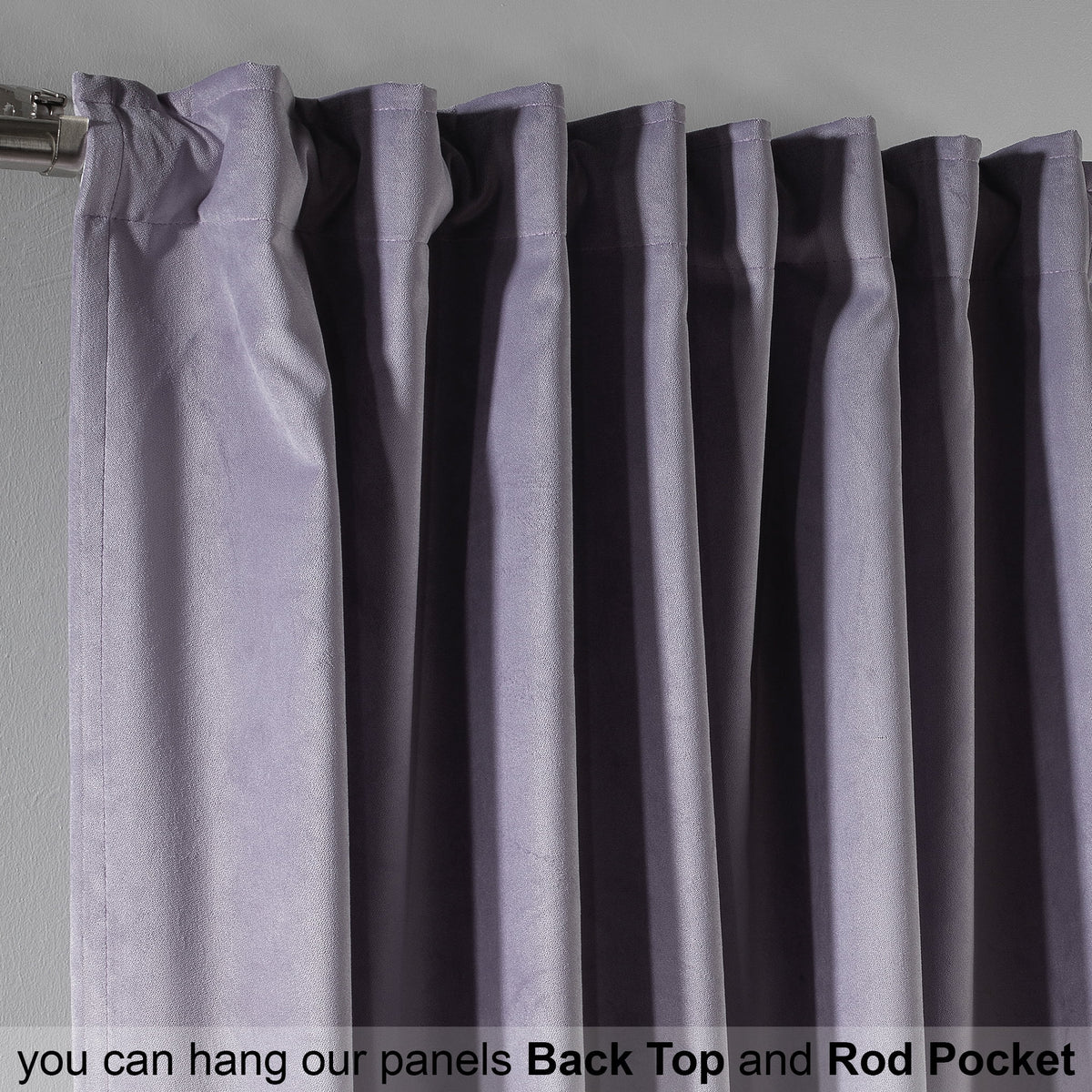 Matte Velvet Curtains Set of 2 Panels S98274