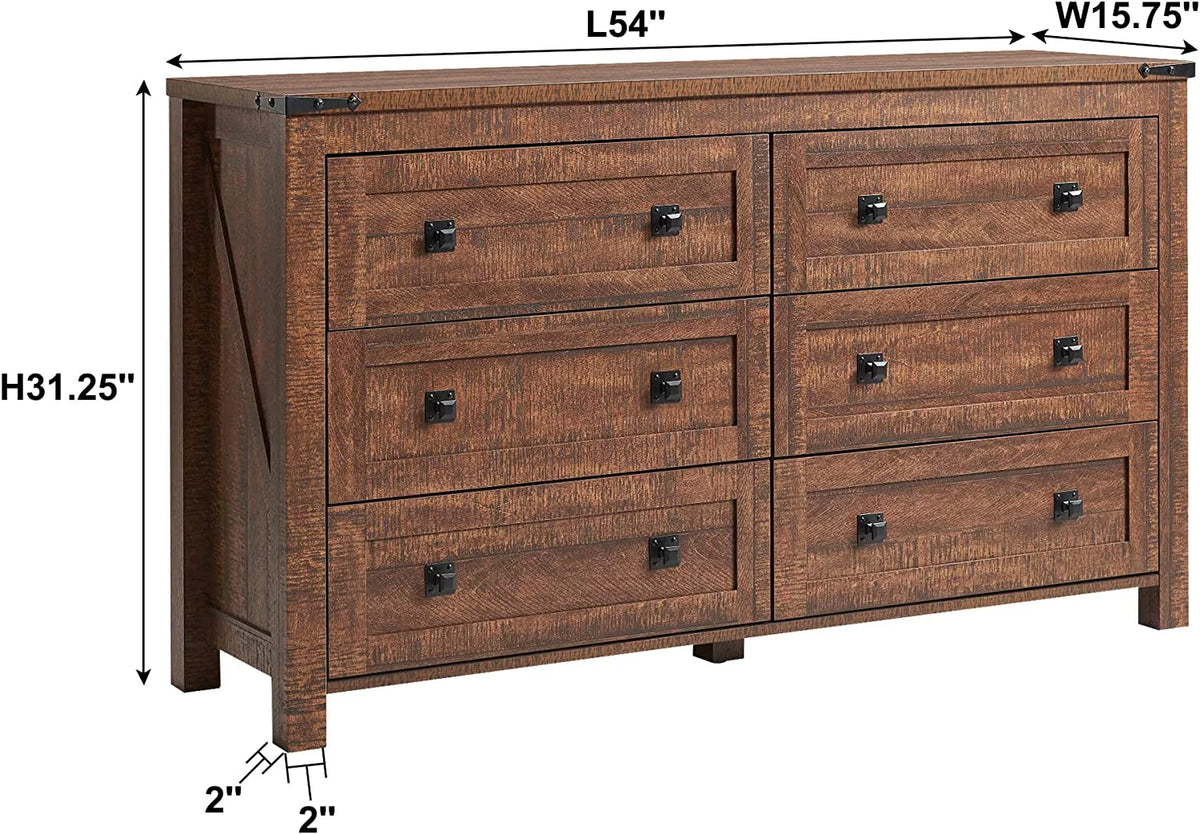 Antique White 7 Drawer Wood Dresser B95374