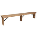 Antique Rustic Solid Pine Folding Farm Bench J8851