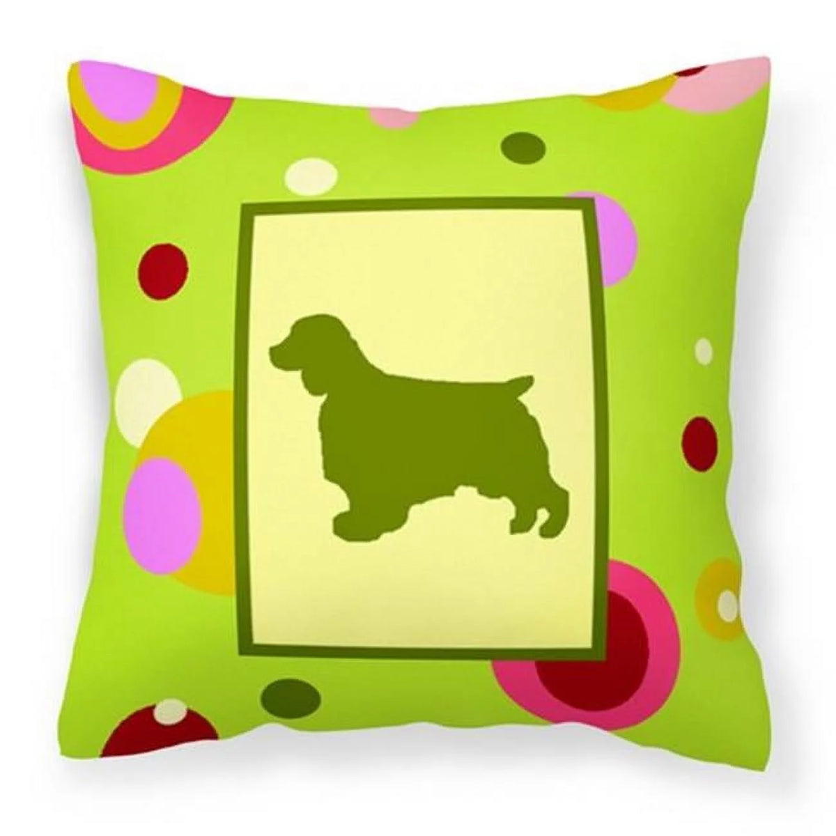 Lime Green Dots Decorative Pillow V739480