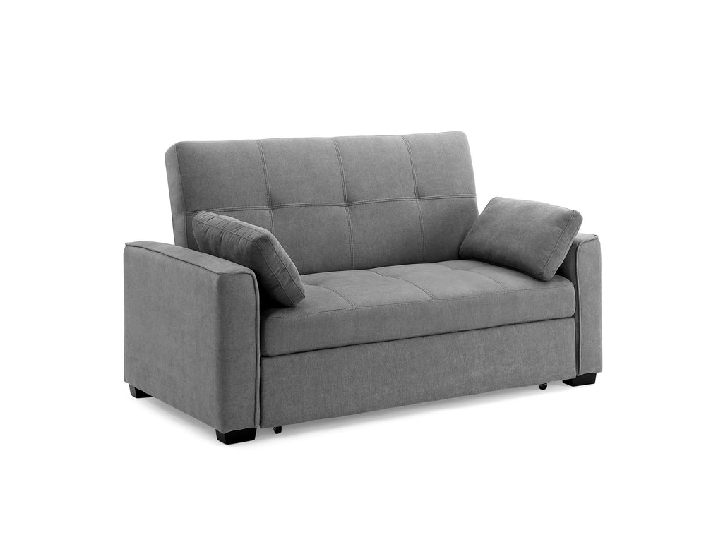 Light Gray Queen Size Chenille Sleeper Sofa Y4974