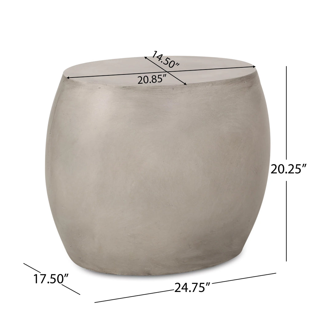 Light Gray Concrete Side Table E583851