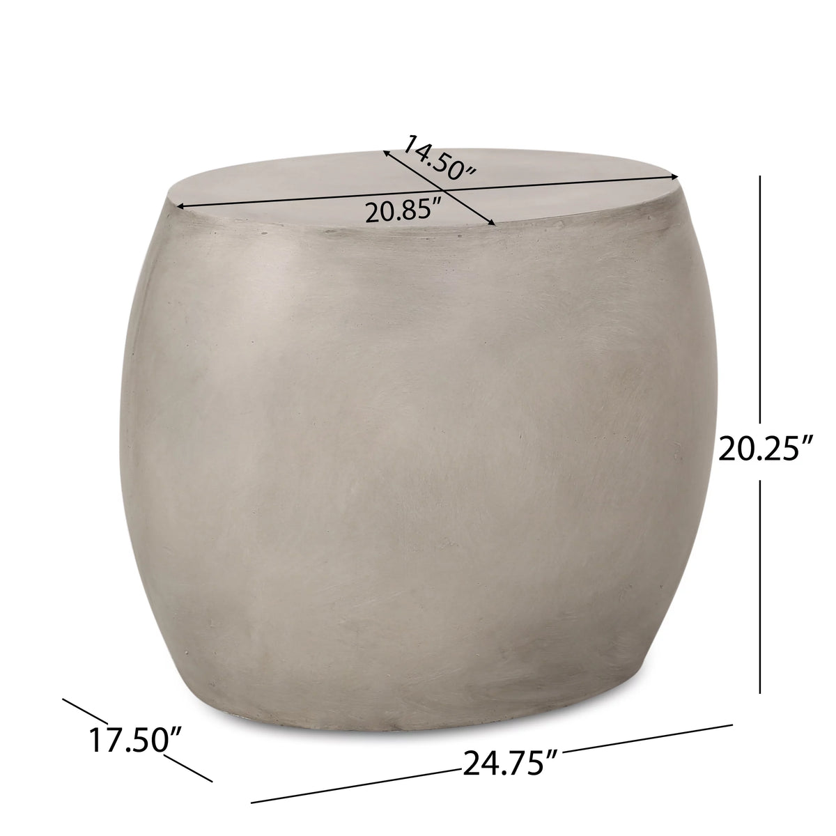 Light Gray Concrete Side Table E583851