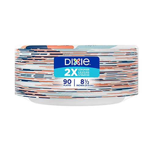 Medium Paper Plates, 8.5 Inch, 90 Count, Microwave-Safe, Disposable B44944