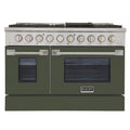 48 6.7 cu ft. Propane Gas Range in Olive Green R18789