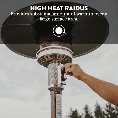50,000 BTU Propane Outdoor Patio Heater with Wheels O7698