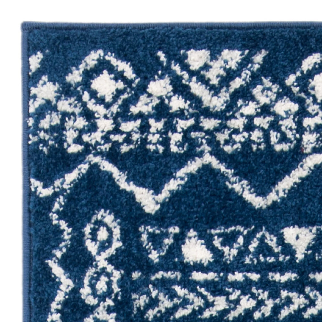 Navy Ivory 2' x 7' Runner Rug X24543