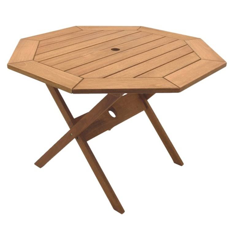 Five-Piece Eucalyptus Wood Round Patio Dining Set Y364392