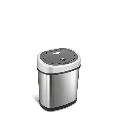 Automatic Touchless Infrared Motion Sensor Trash Can Combo Set, 13 Gal & 2 Gal Stainless Steel M81768