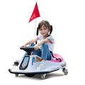 24V Electric Go Kart for Kids, Up to 7.5 mph, Brushless Motor, Pink-White Z736740