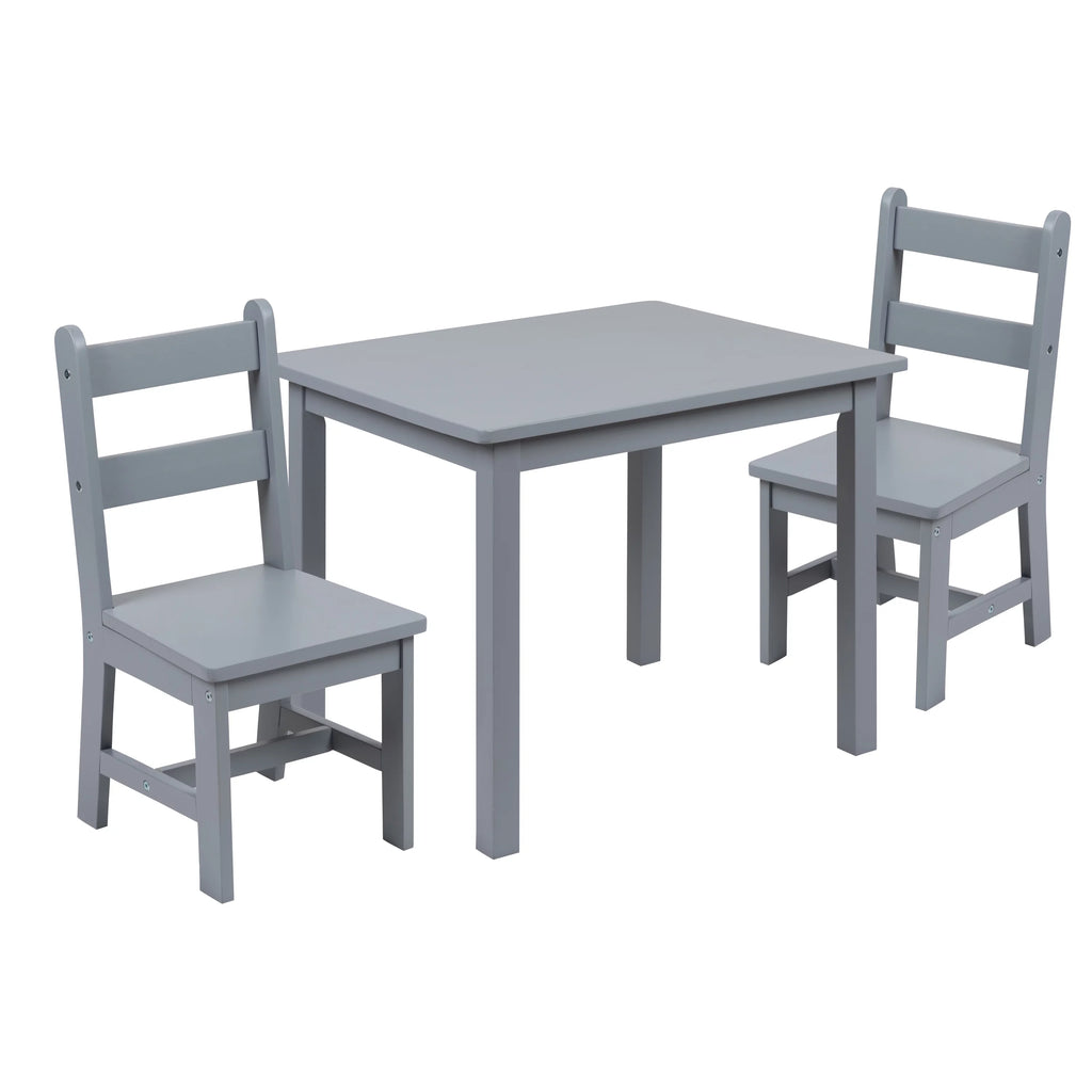 Gray 3 Piece Kids Table and Chair Set Z179