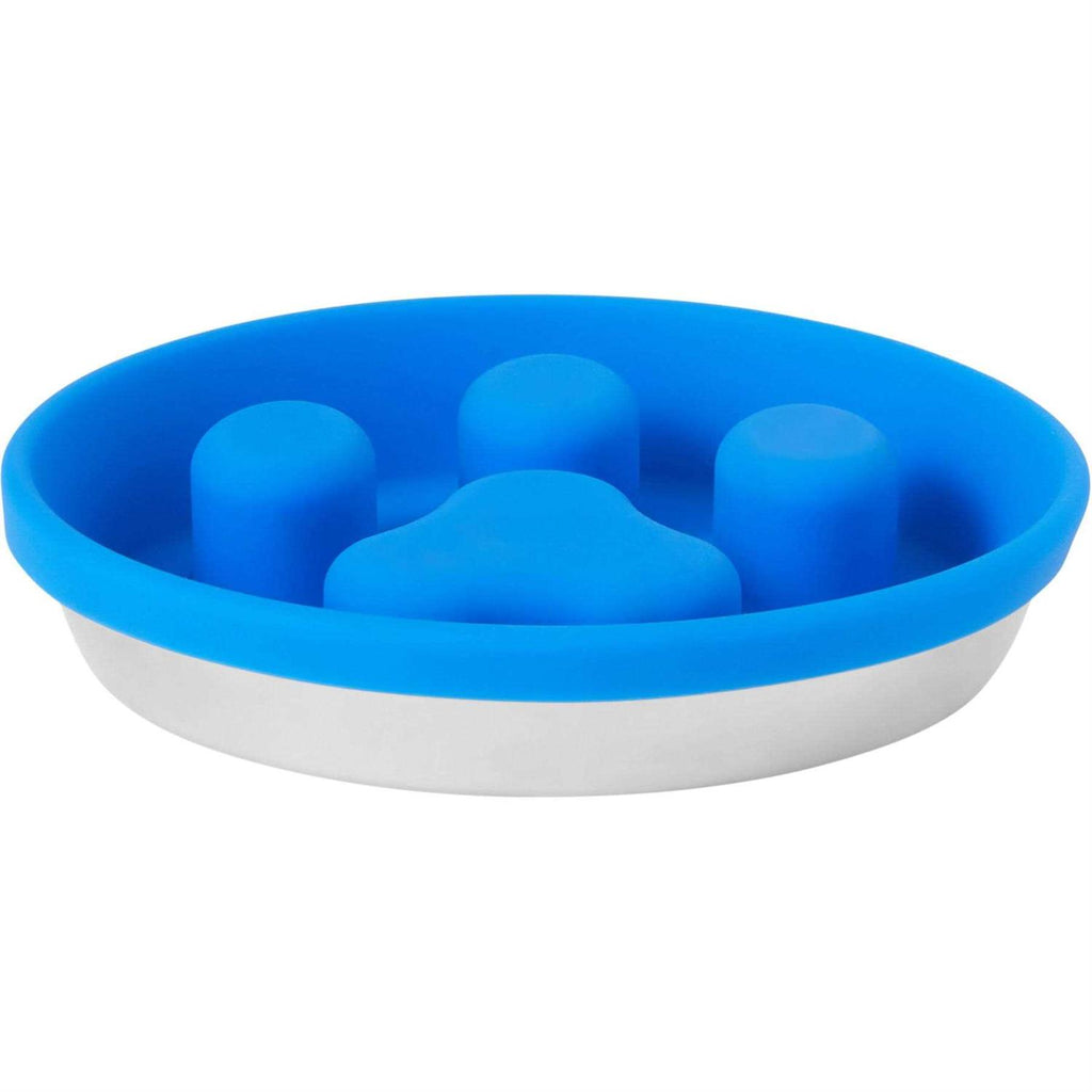 Silicone Stainless Steel Slow Feeder Dog & Cat Bowl H692208