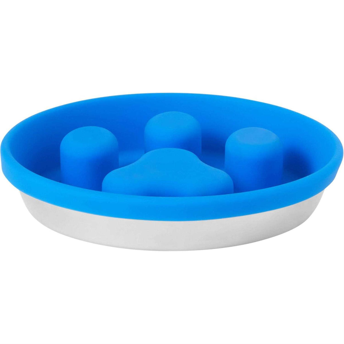 Silicone Stainless Steel Slow Feeder Dog & Cat Bowl H692208