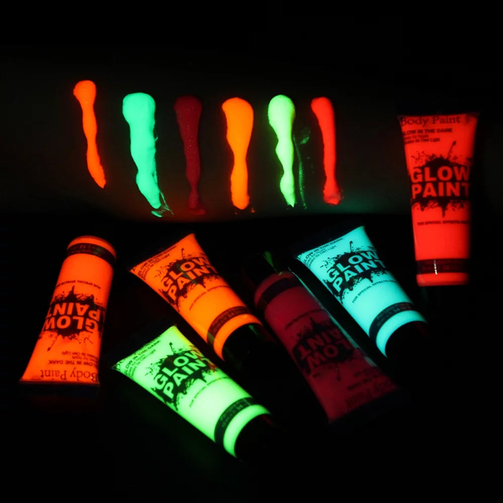 24 Tubes Glow in the Dark Face & Body Paint F301