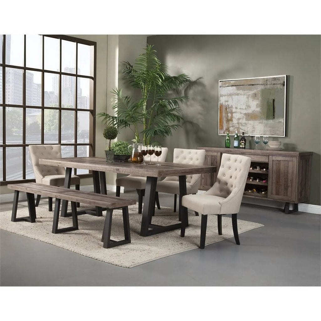 4 Piece Dining Table Side Chairs and Bench Set C962