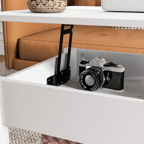 Lift Top Coffee Table with Hidden Compartment and Drawers P9248