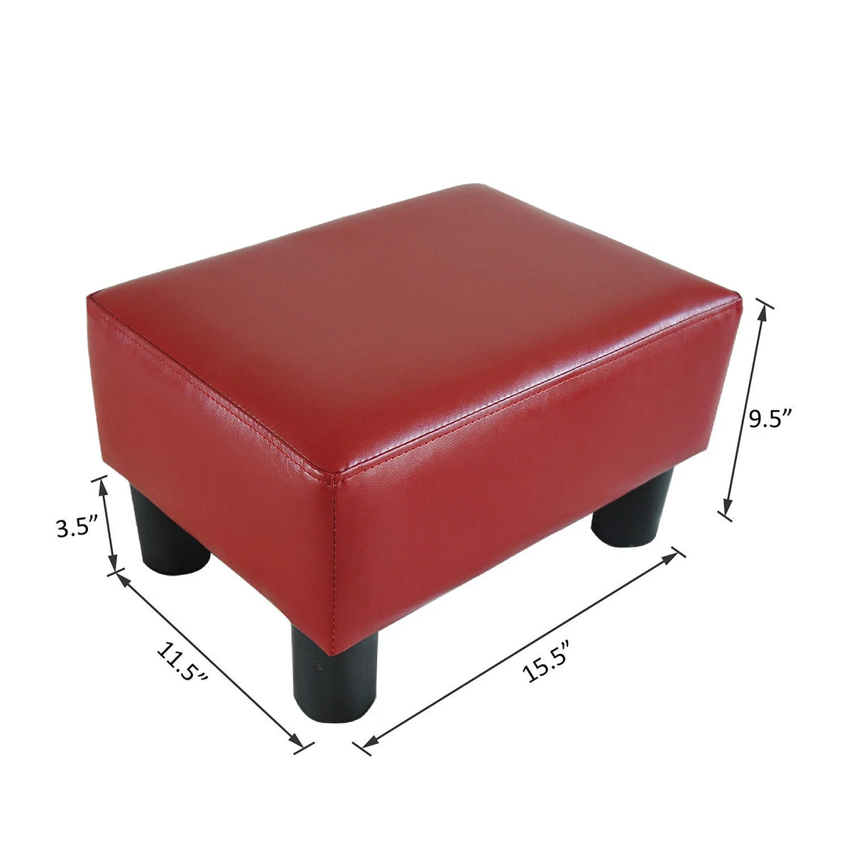 Small Faux Leather Ottoman Z277